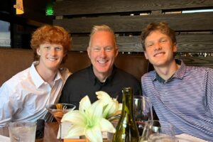 Tony Locke with Caleb and Eli