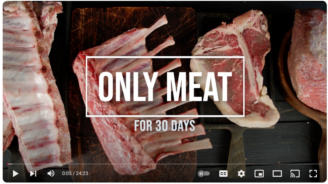 Week at a Glance Aug 19 to 25 2024 Video Only Ate Meat for 30 Days